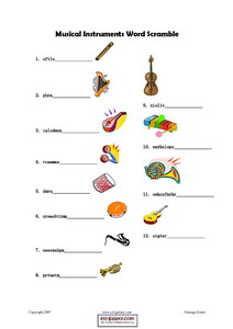 esl english vocabulary printable worksheets esl music and songs worksheets